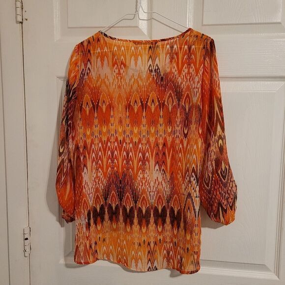 Zac & Rachel boho abstract Blouse - Picture 2 of 6
